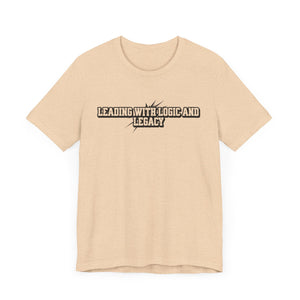 Leading with Logic and Legacy Unisex Jersey Tee, Inspirational Shirt, Gift for Thinkers, Motivational Apparel, Casual Wear