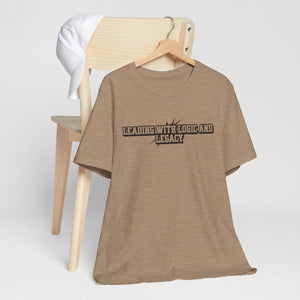 Leading with Logic and Legacy Unisex Jersey Tee, Inspirational Shirt, Gift for Thinkers, Motivational Apparel, Casual Wear