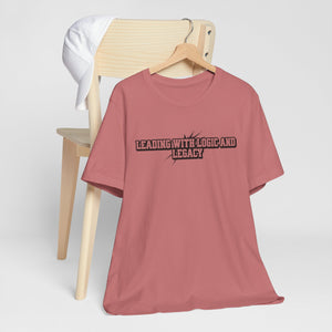 Leading with Logic and Legacy Unisex Jersey Tee, Inspirational Shirt, Gift for Thinkers, Motivational Apparel, Casual Wear
