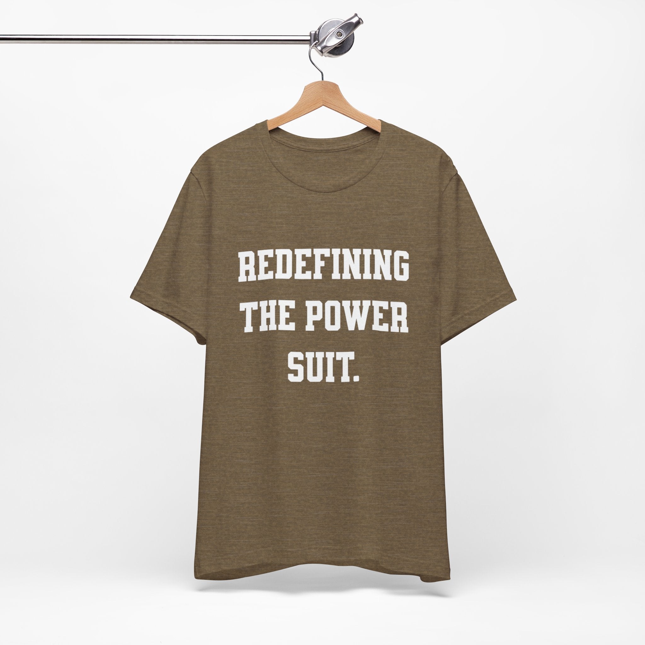 Redefining the Power Suit Women Unisex Tee, Motivational Shirt, Orange Graphic Tee, Statement T-Shirt, Casual Wear, Empowerment Gift