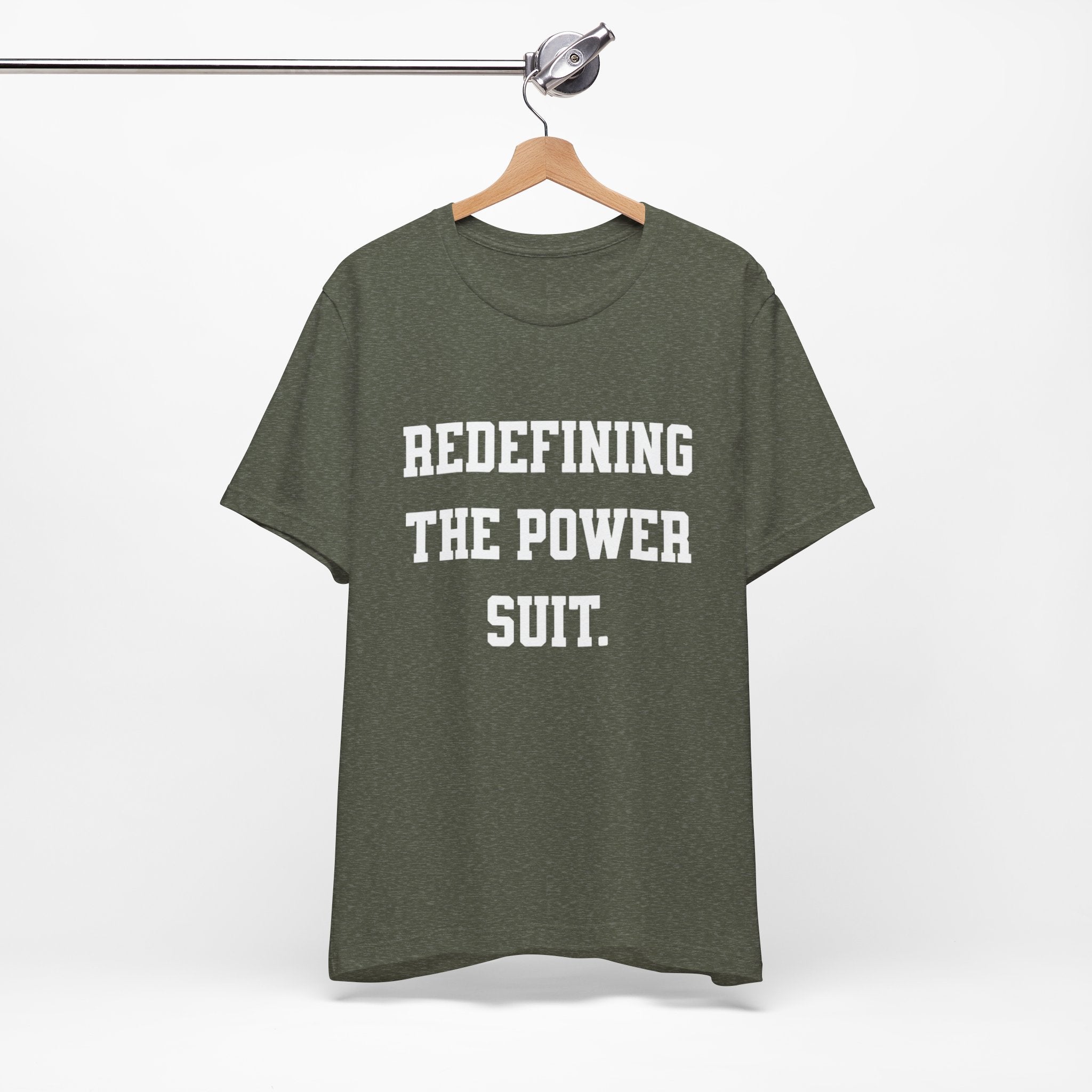 Redefining the Power Suit Women Unisex Tee, Motivational Shirt, Orange Graphic Tee, Statement T-Shirt, Casual Wear, Empowerment Gift