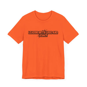 Leading with Logic and Legacy Unisex Jersey Tee, Inspirational Shirt, Gift for Thinkers, Motivational Apparel, Casual Wear