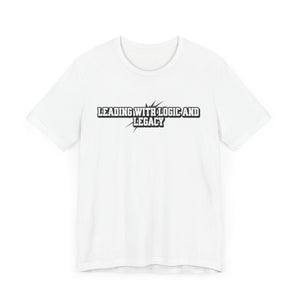 Leading with Logic and Legacy Unisex Jersey Tee, Inspirational Shirt, Gift for Thinkers, Motivational Apparel, Casual Wear