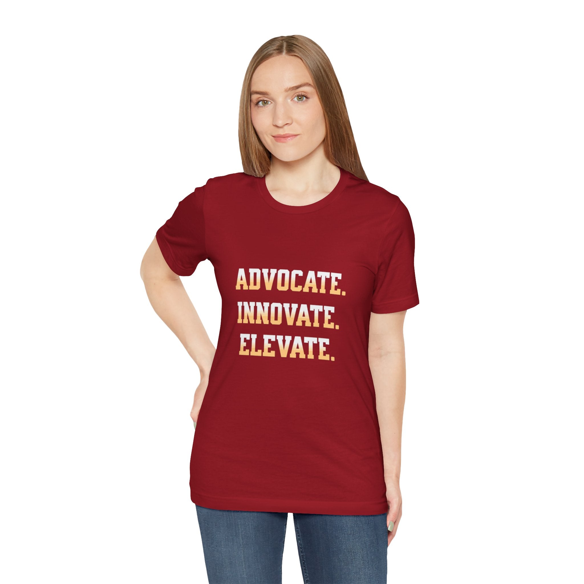 Advocate. Innovate. Elevate. Unisex Jersey Tee - Motivational T-Shirt for Activists, Inspirational Gift, Daily Wear, Casual Style, [...]
