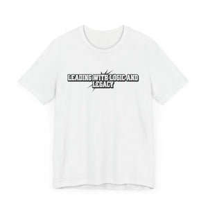 Leading with Logic and Legacy Unisex Jersey Tee, Inspirational Shirt, Gift for Thinkers, Motivational Apparel, Casual Wear