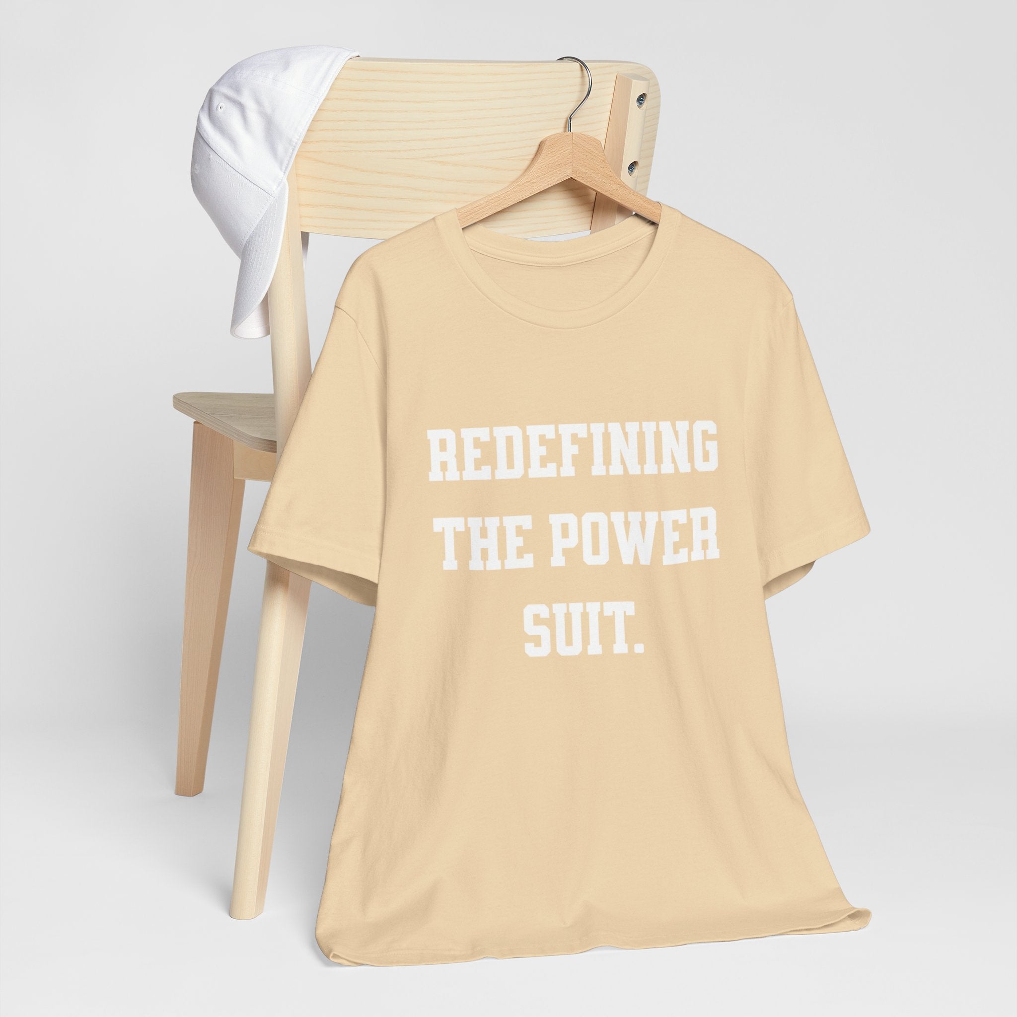 Redefining the Power Suit Women Unisex Tee, Motivational Shirt, Orange Graphic Tee, Statement T-Shirt, Casual Wear, Empowerment Gift