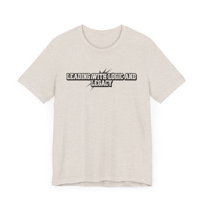 Leading with Logic and Legacy Unisex Jersey Tee, Inspirational Shirt, Gift for Thinkers, Motivational Apparel, Casual Wear