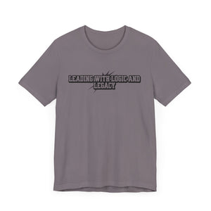 Leading with Logic and Legacy Unisex Jersey Tee, Inspirational Shirt, Gift for Thinkers, Motivational Apparel, Casual Wear